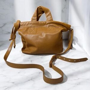 MADEWELL Piazza Tan Brown Leather Crossbody Adjustable Strap Hand Bag